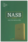 NASB Giant Print Reference Bible -  Leathertouch Olive